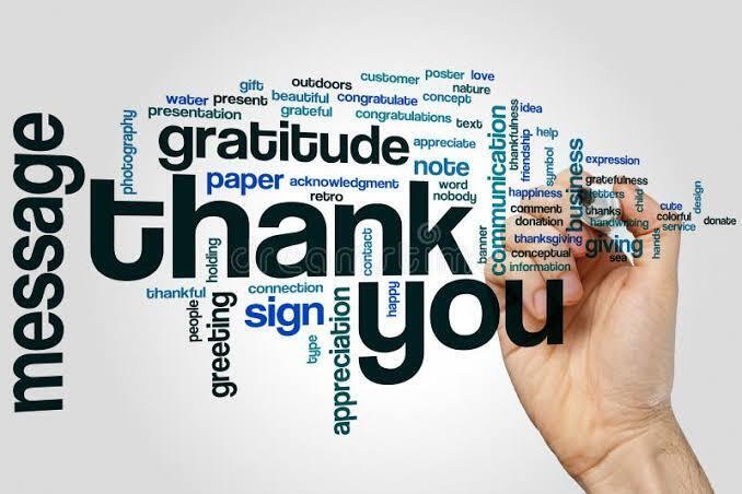 image of a word cloud of thank yous