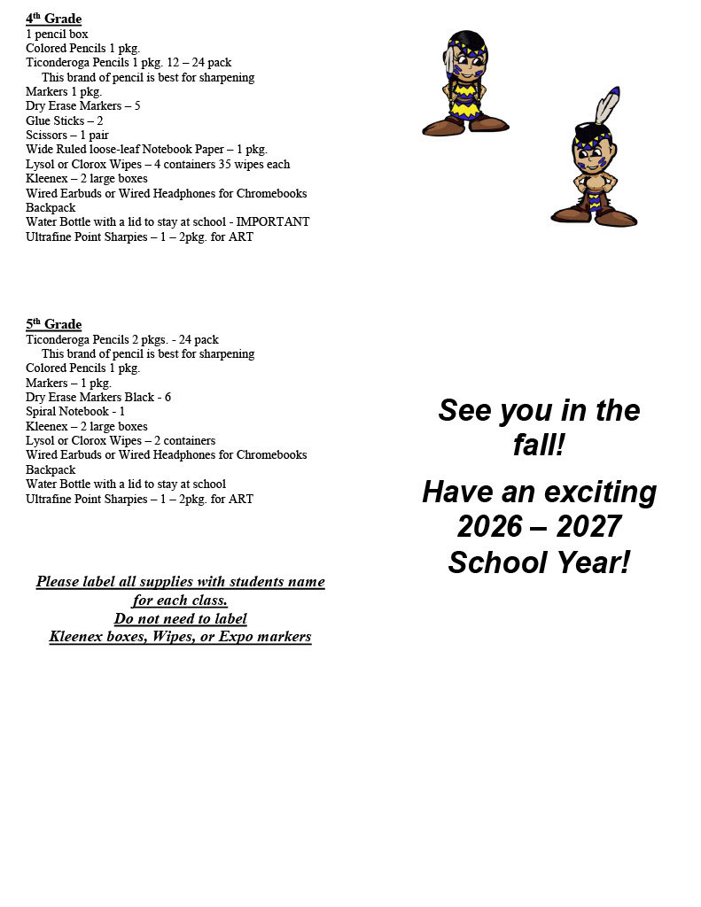 Supply list