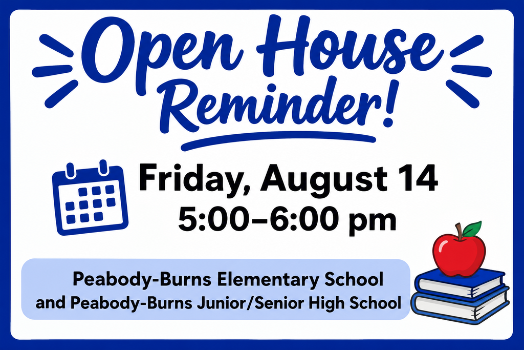 Image reminding parents of open house on August 14