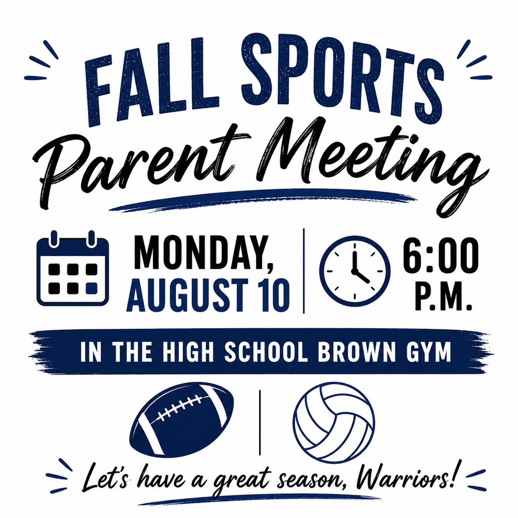 Image telling about a fall sports parent meeting