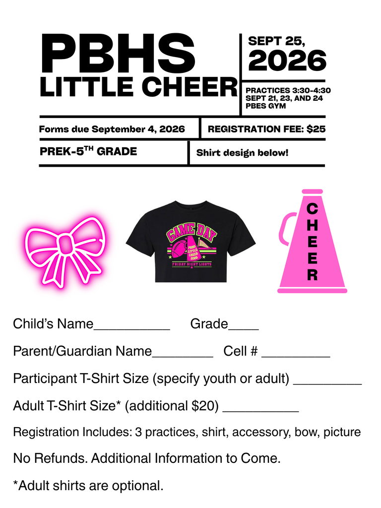 Little Cheer 9/4 Due Date