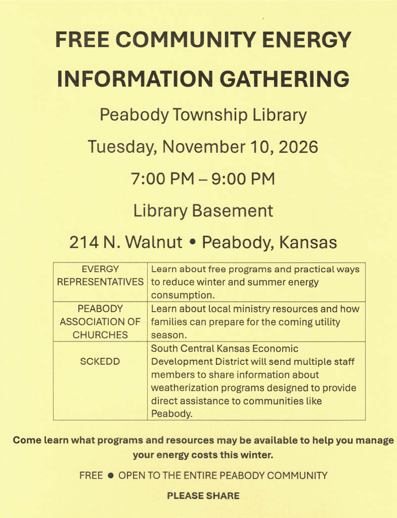 Graphic about a free informational meeting from Evergy