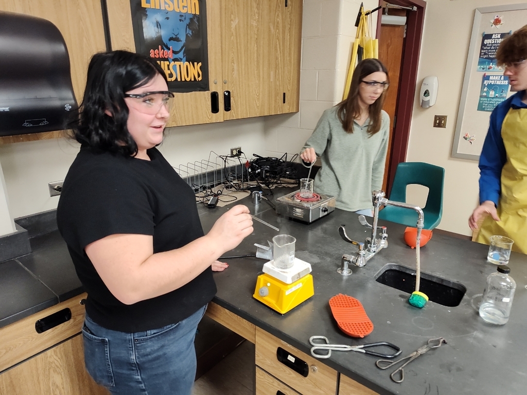 students stirring pennies 