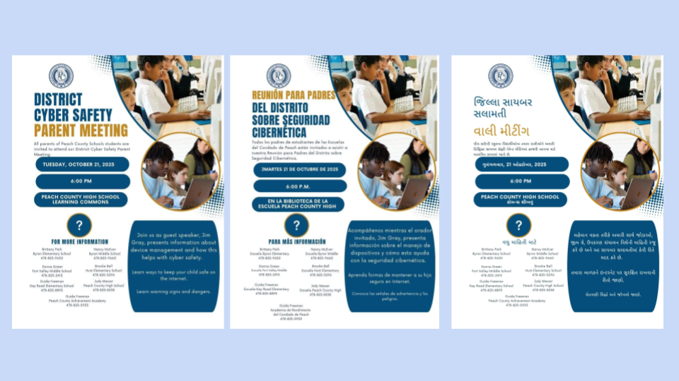 Peach County Schools Cyber Safety Parent Meeting