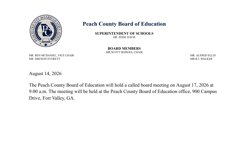 Called Board Meeting