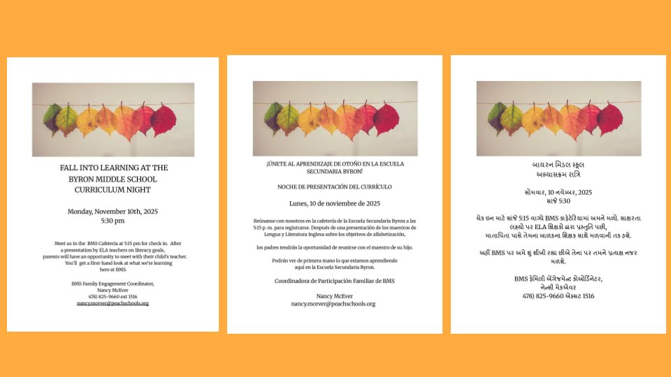 BMS Curriculum Night