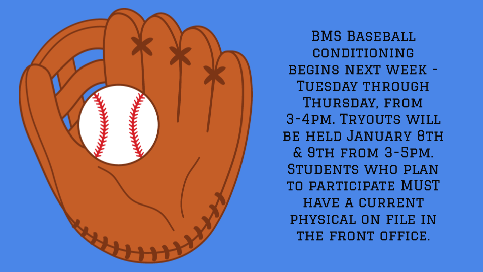 BMS Baseball Conditioning & Tryouts