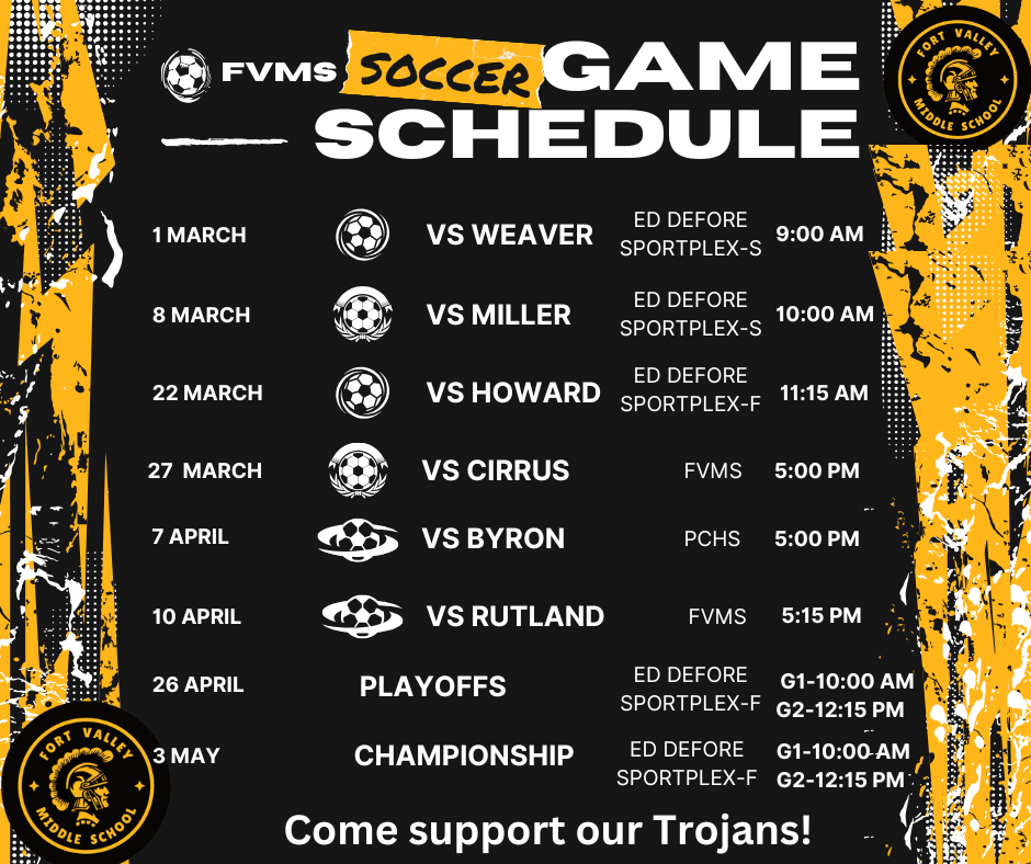 Soccer Schedule Change