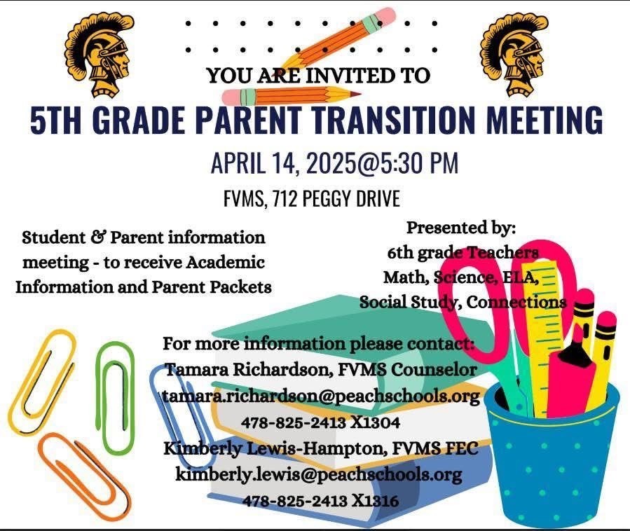 5th Grade Parent Transition Meeting