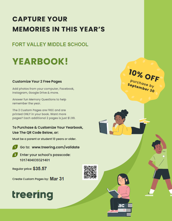 Yearbook Early Bird Special in English