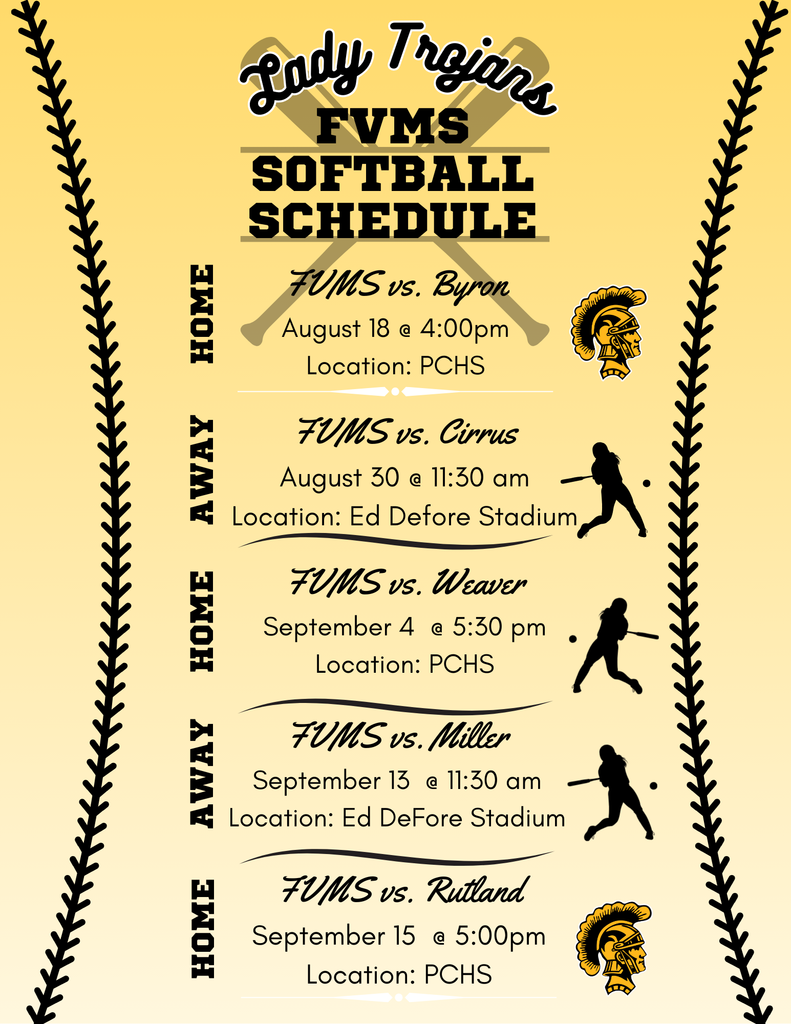 Softball Schedule