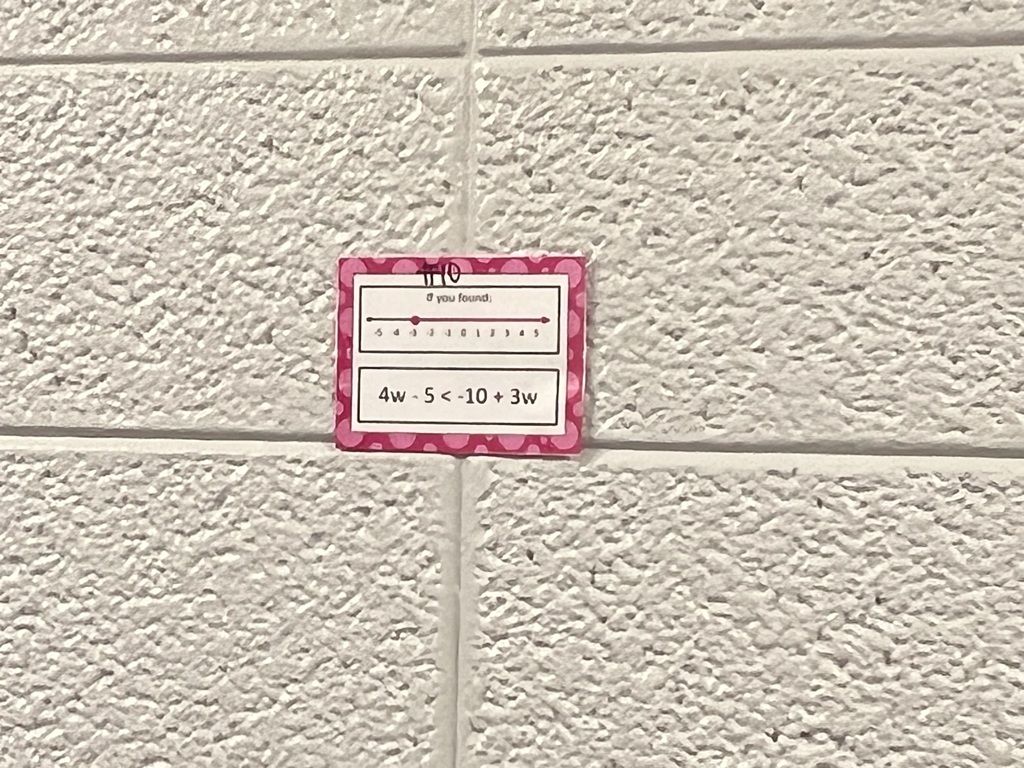 Inequalities Scavenger Hunt