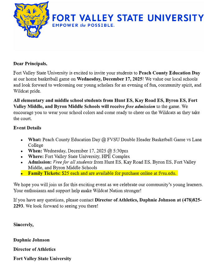 FVSU Education Day 12/17/2025