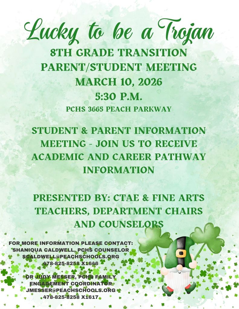 8th grade transition meeting flyer