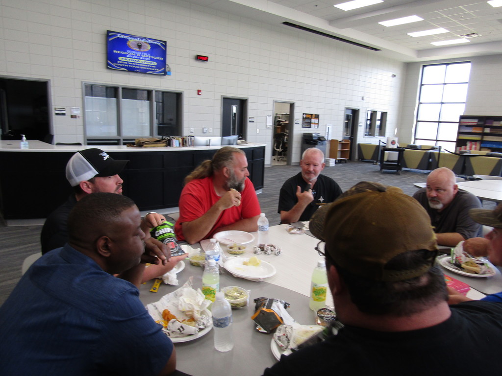maintenance staff enjoying lunch