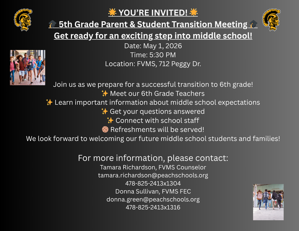 5th Grade Student and Parent Transition Meeting