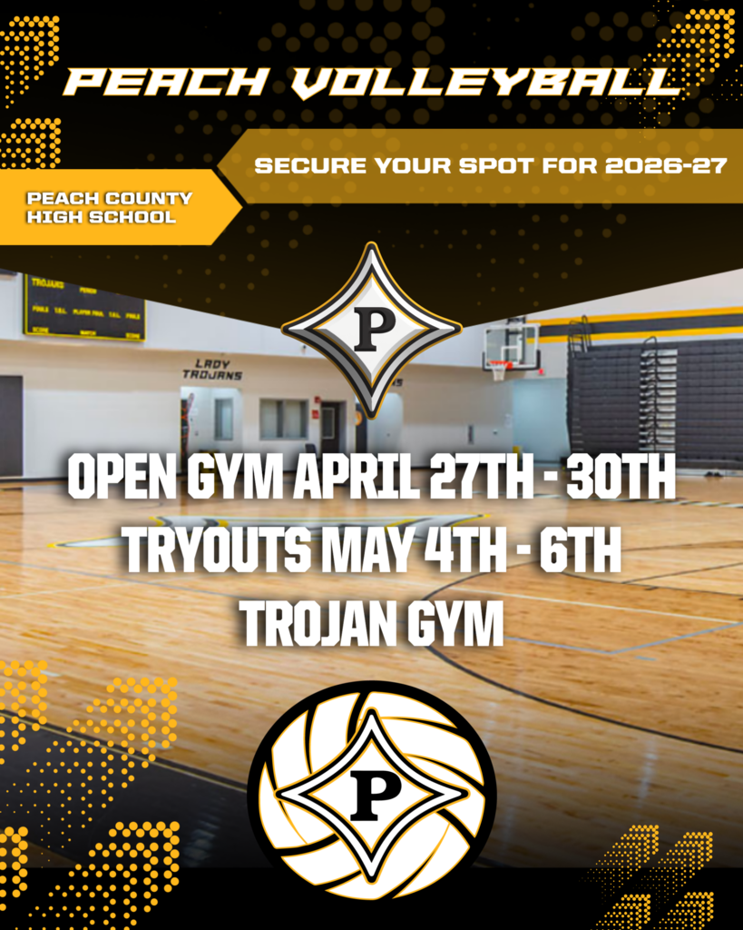 Volleyball tryout poster