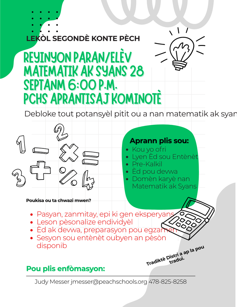 Haitian Creole flyer