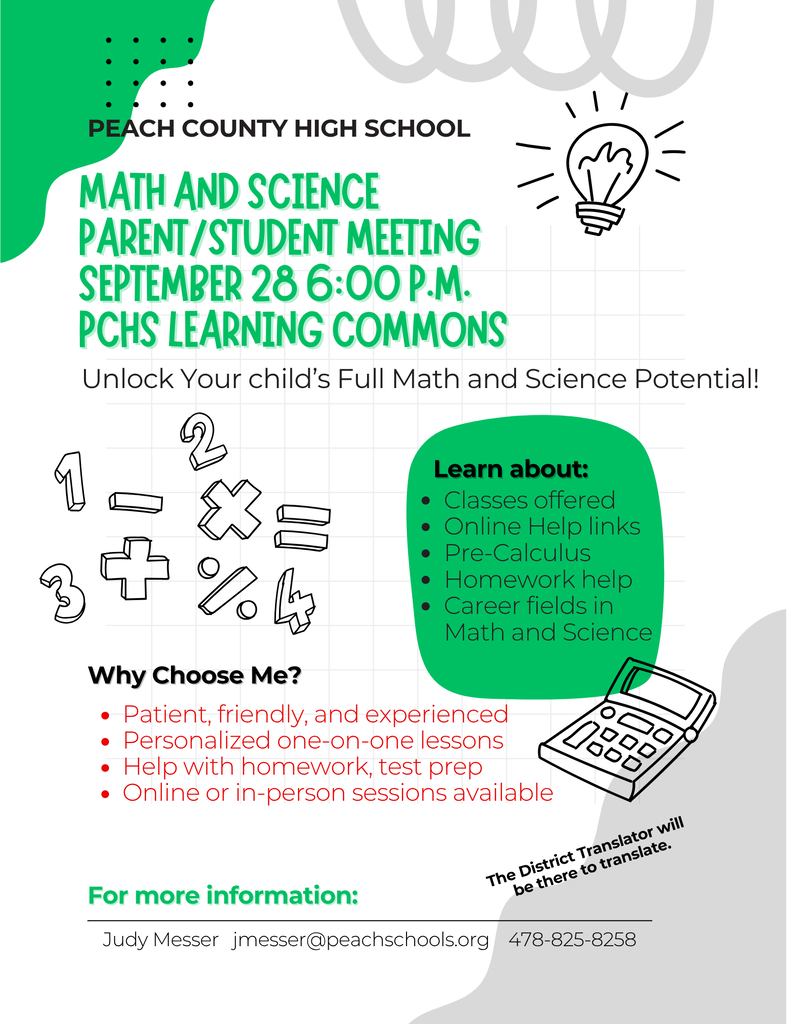 math and science meeting flyer