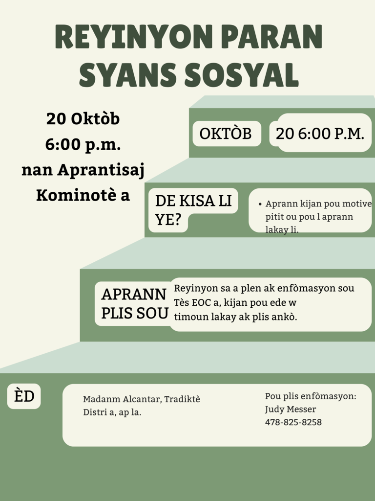Haitian Creole flyer