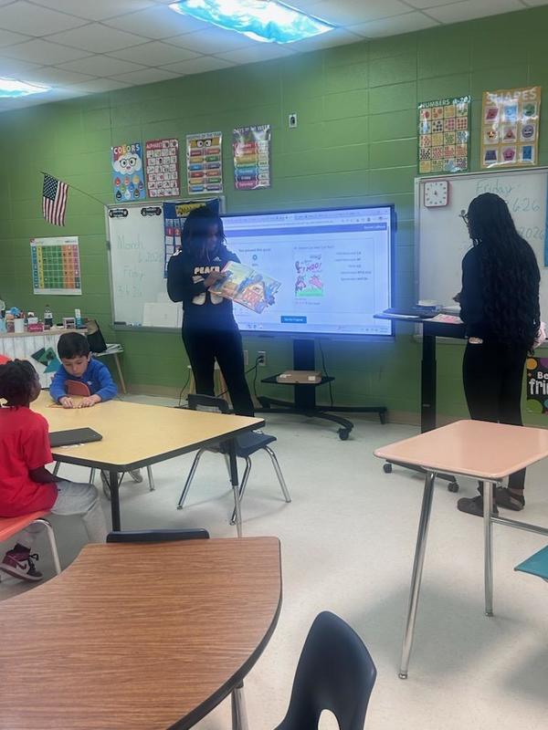 PCHS student participating in read Across America