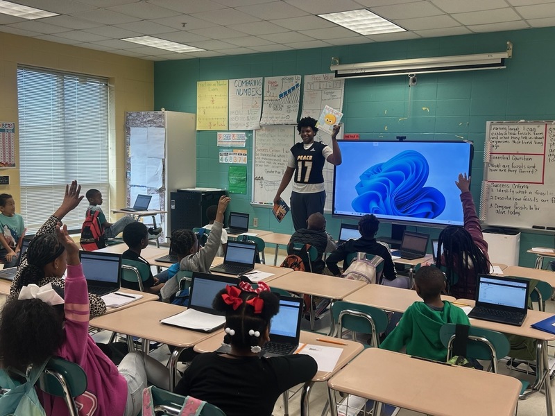 PCHS student participating in read Across America