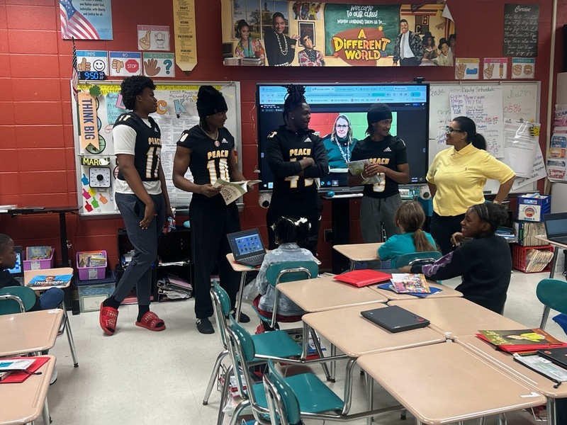 PCHS student participating in read Across America