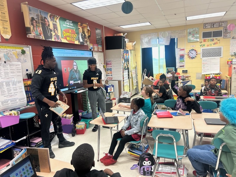 PCHS student participating in read Across America