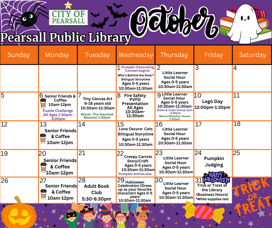 October Calendar Library