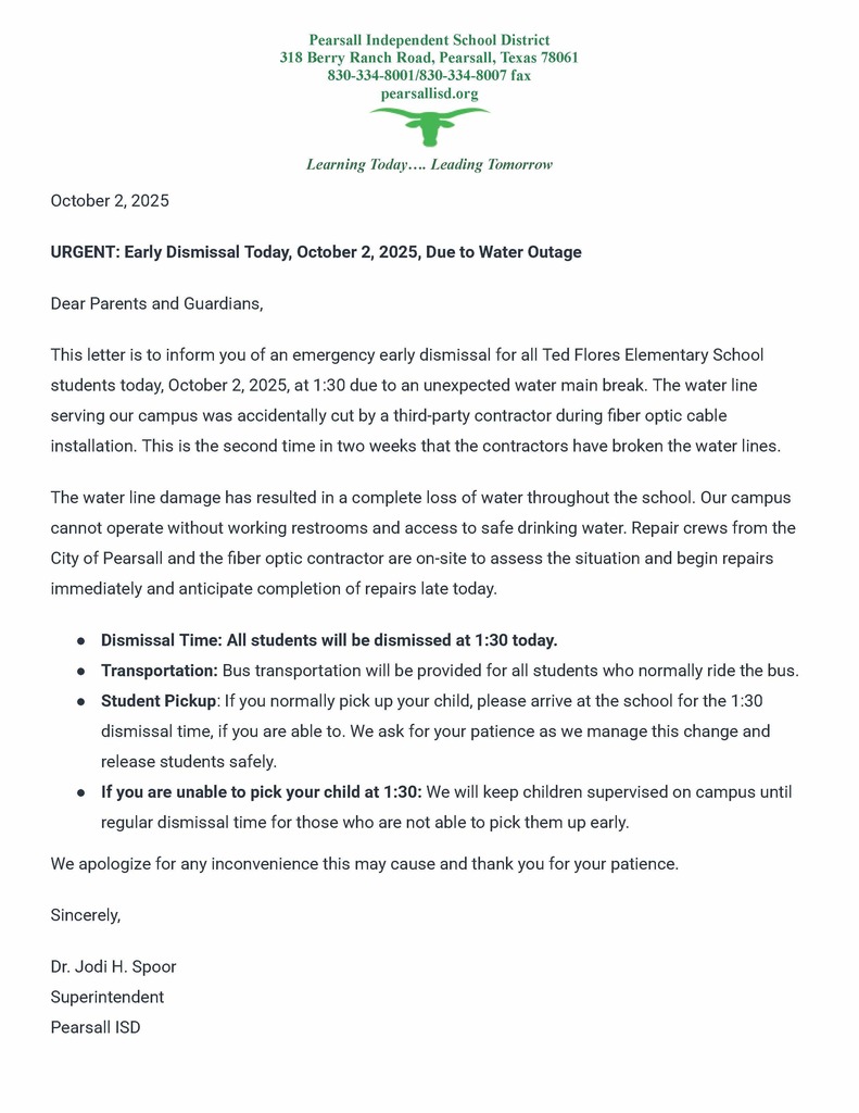 Urgent Dismissal TFE