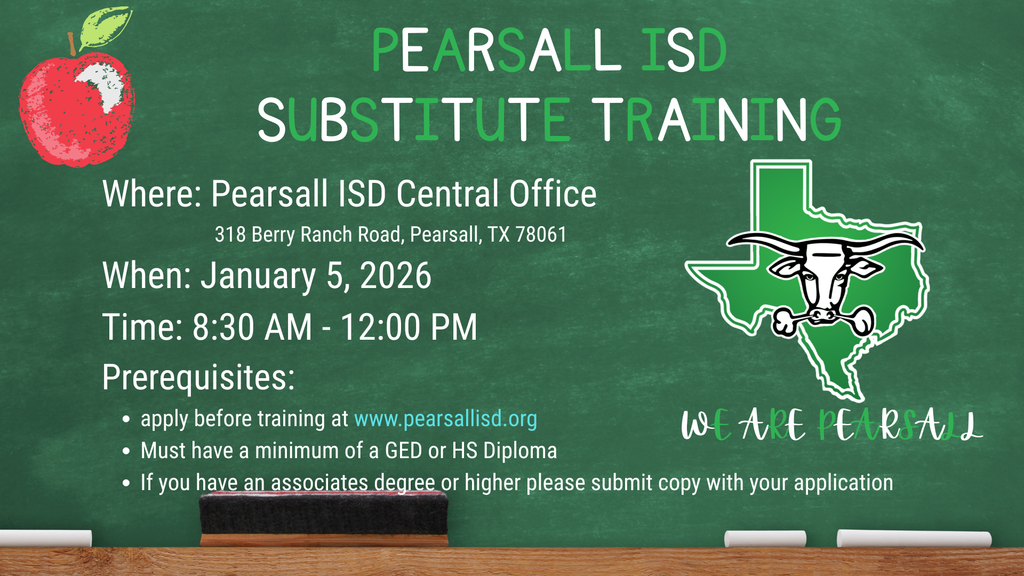 Substitute training flyer information