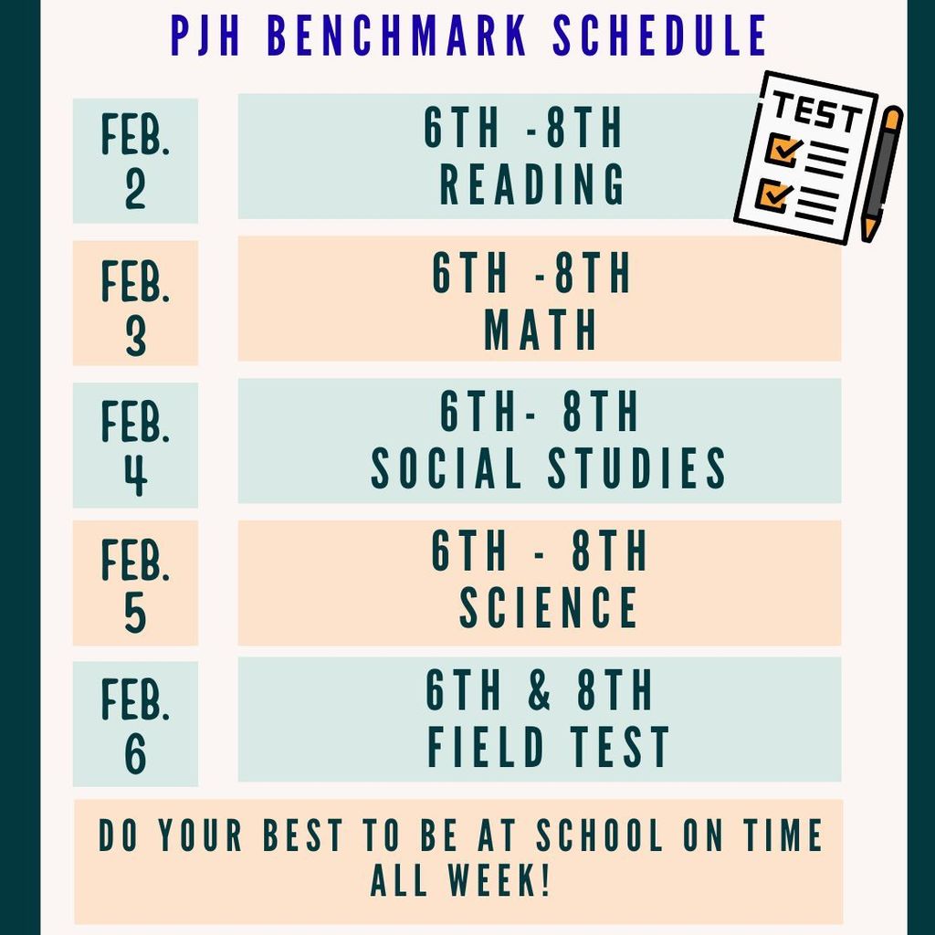 Benchmark schedule