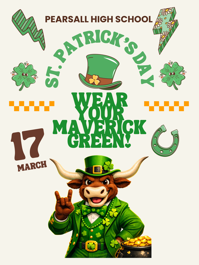 Maverick wearing St. Patrick gear