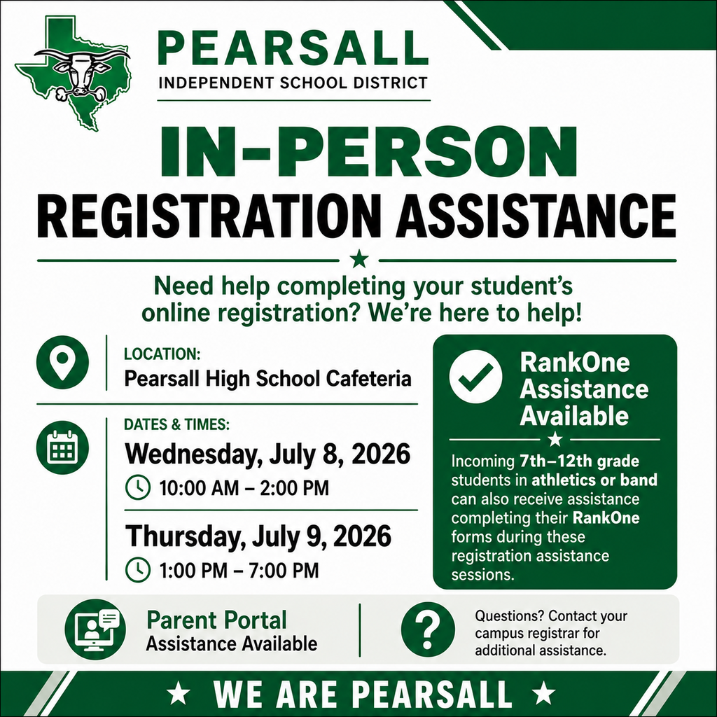 PISD In-Person Registration Assistance