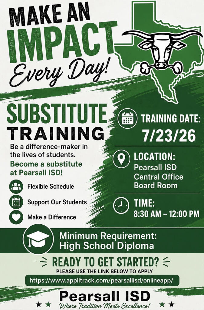 Mark your calendars for the upcoming Substitute Training! **THIS TRAINING IS FOR ALL RETURNING AND NEW TO THE DISTRICT SUBSTITUTES** Bring 2 forms of id preferably id and social security card.