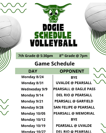 volleyball schedule
