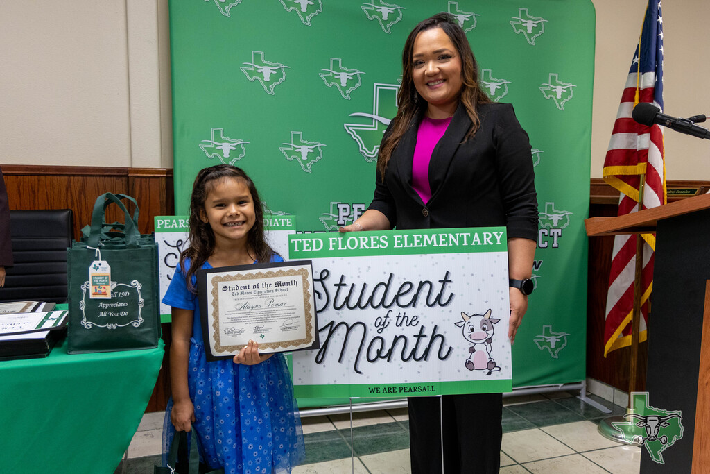 Elementary student of the month recognition