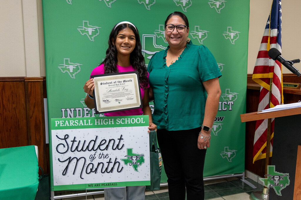 High School student of the month recognition