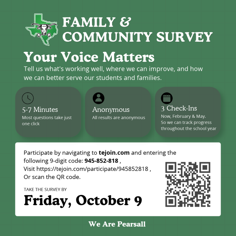 Family and Community Survey flyer