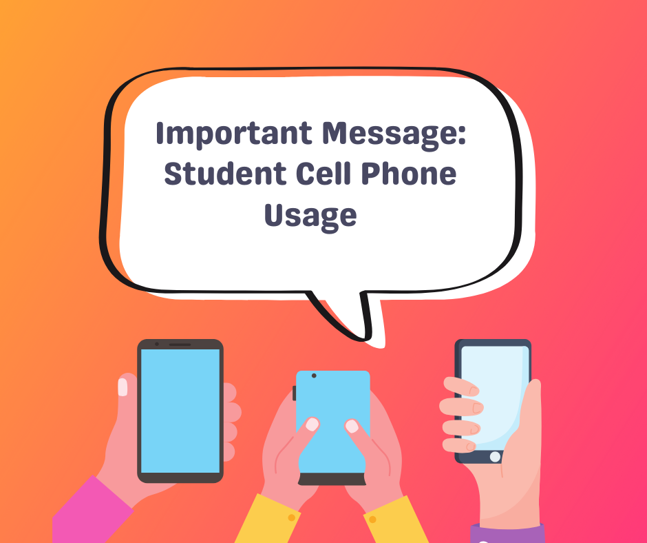 At our July 21st Board of Education meeting, we will be discussing a proposed policy regarding student cell phone use during the school day. Specifically, the Board will consider a draft policy that would prohibit student cell phone use during instructional hours.