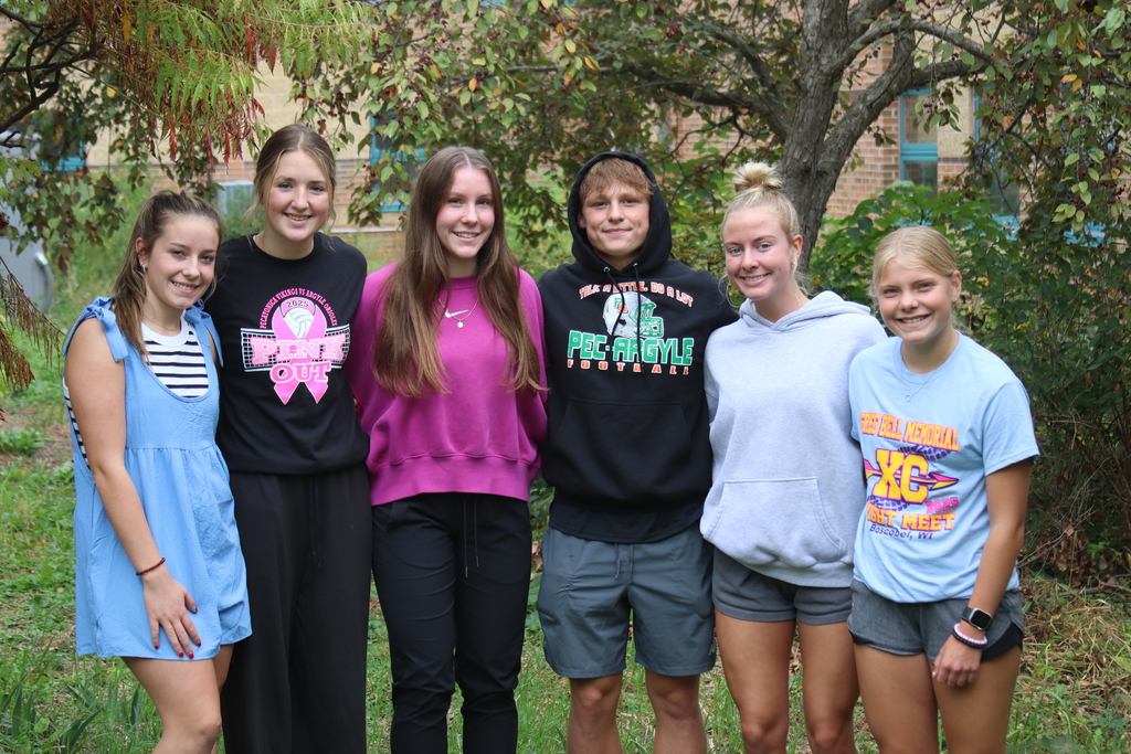 Pecatonica Homecoming Court - Chayse Hirsch, Tatum Kurschner, Queen Loretta Tisch, King Ashton McNett, Brooklynn Johnsrud, Mazie Theorin