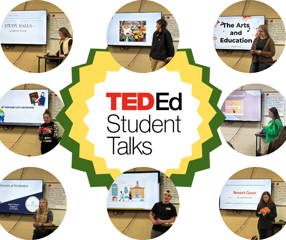 Eight of Ms. Bartels’s English IV students delivered impressive Ed Talks to school and district leaders, each highlighting an idea that could positively shape student learning for years to come. 