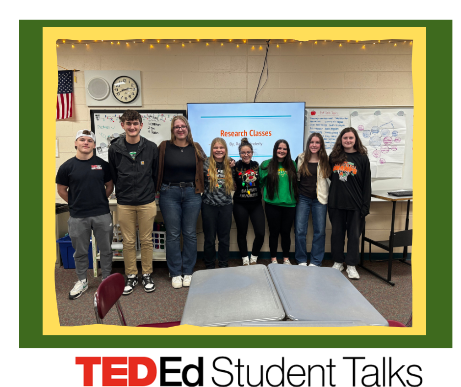 Eight of Ms. Bartels’s English IV students delivered impressive Ed Talks to school and district leaders, each highlighting an idea that could positively shape student learning for years to come. 