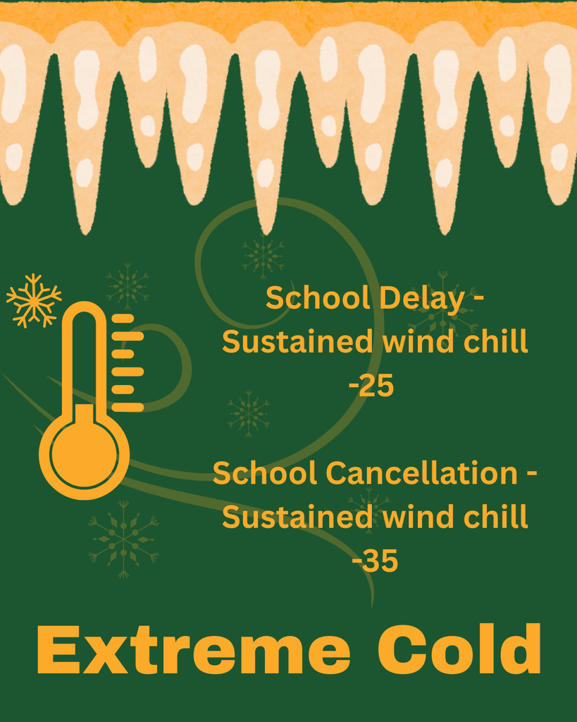 Due to the extreme cold forecasted for Friday, we want to share how the district makes decisions regarding school delays or cancellations.