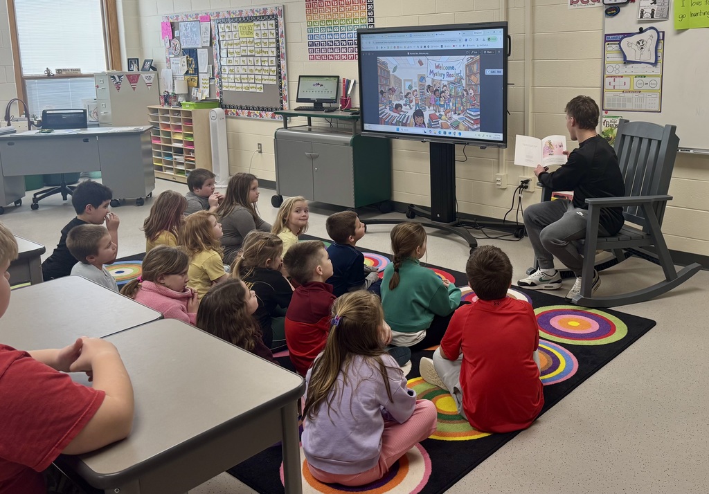 Our 2nd graders in Mrs. Yanna & Ms. Johnson’s class had a special visitor this week… Mystery Reader Lukas Orloff!