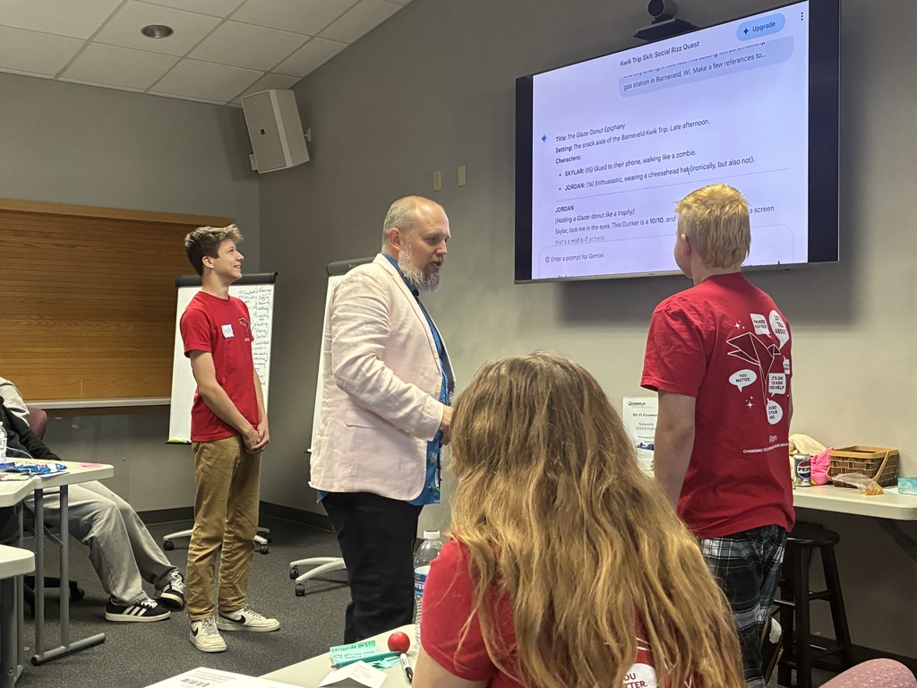 On February 25, our REDgen peer leaders attended the Teen Mental Health Summit at CESA #3. The guest speaker, Brian Buffington, shared with students different strategies to help with mental health. Brian got our students up and moving, laughing, and making connections with other schools.