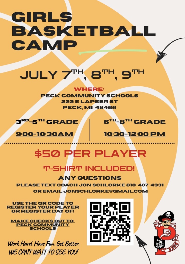 Flyer for Summer Girls Basketball Camp