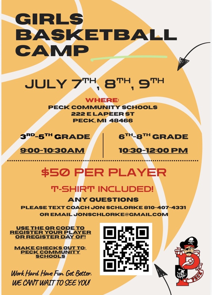 Flyer for Summer Girls Basketball Camp