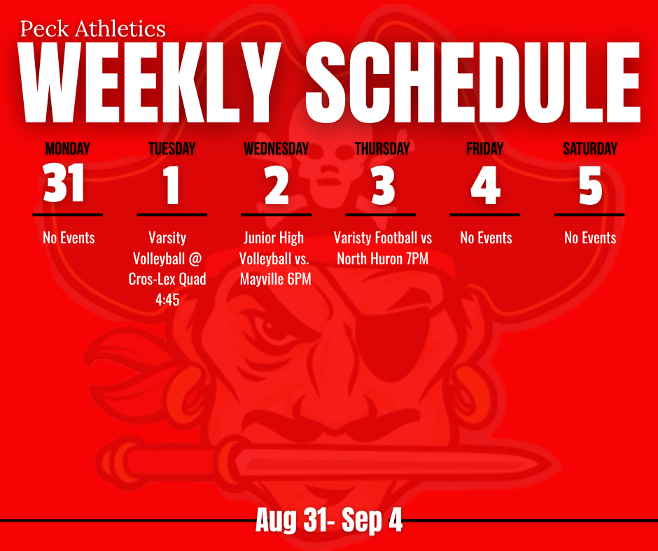 Weekly Sports Schedule