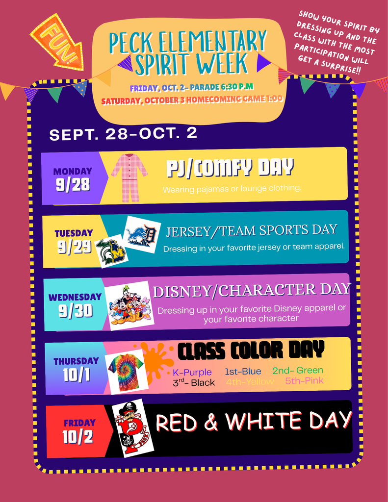 Peck Elementary Spirit Week